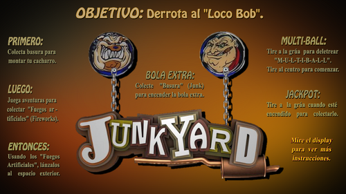 More information about "Junk Yard (Williams 1996) Spanish Mod Instructions Card"