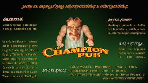 More information about "Champion Pub, The (Bally 1998) Spanish Mod Instructions Card"