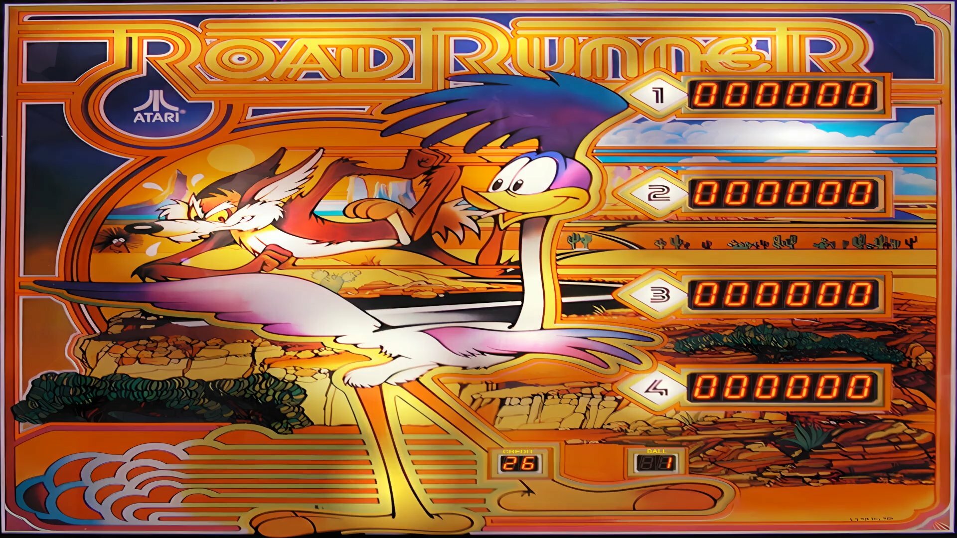 Road Runner (Atari 1979) b2s - B2S (.directb2s) & Backglass