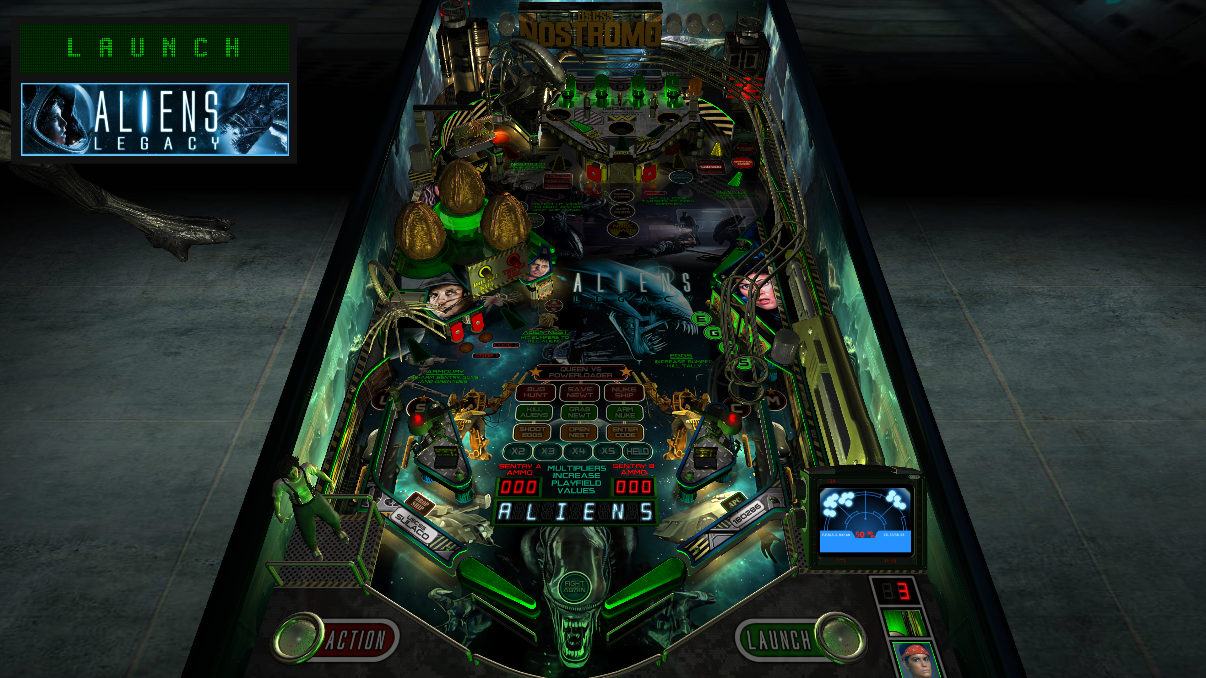 Aliens Legacy - "Game Over, Man" (PinEvent Lite, FizX 3.3)