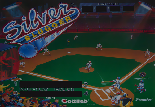 More information about "Silver Slugger Gottlieb (1990) backglass with full DMD"
