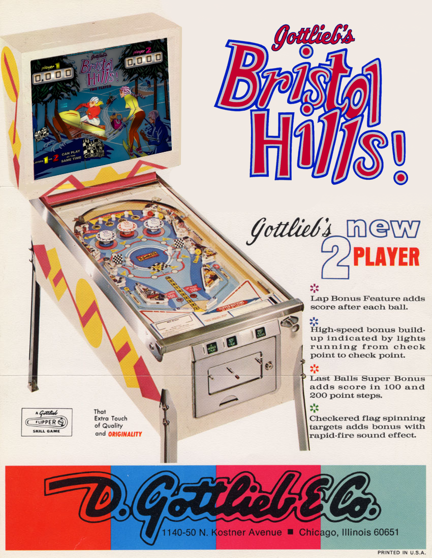 Gottlieb's FAST DRAW Pinball Machine Advertising Flyer Vintage Rare Nice! 