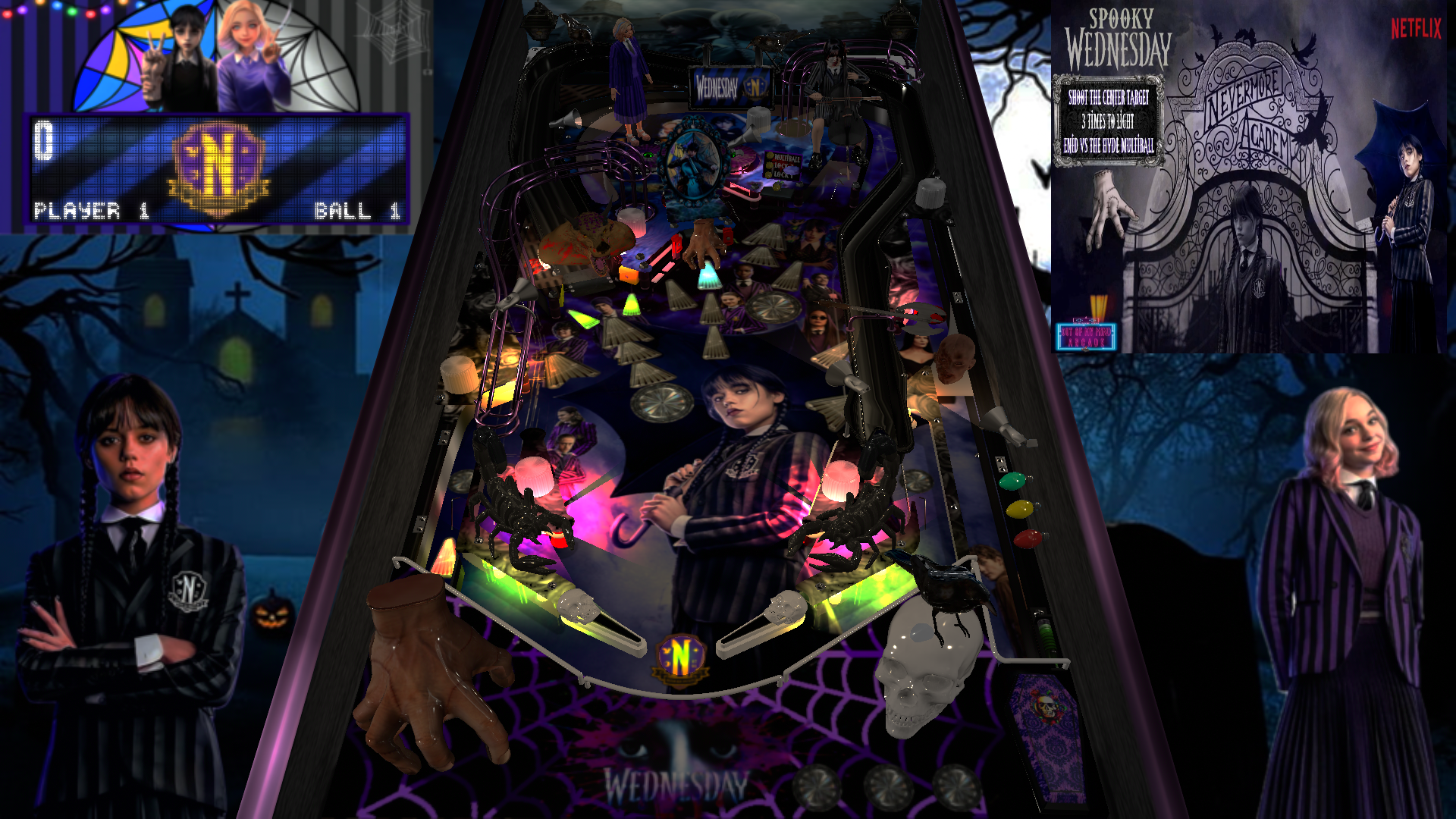Spooky Wednesday VPX Original 2024 Table and PupPack - PuP