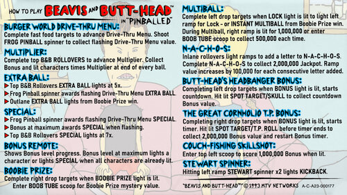 More information about "Instructions Cards Beavis and Butt Head pinballed"