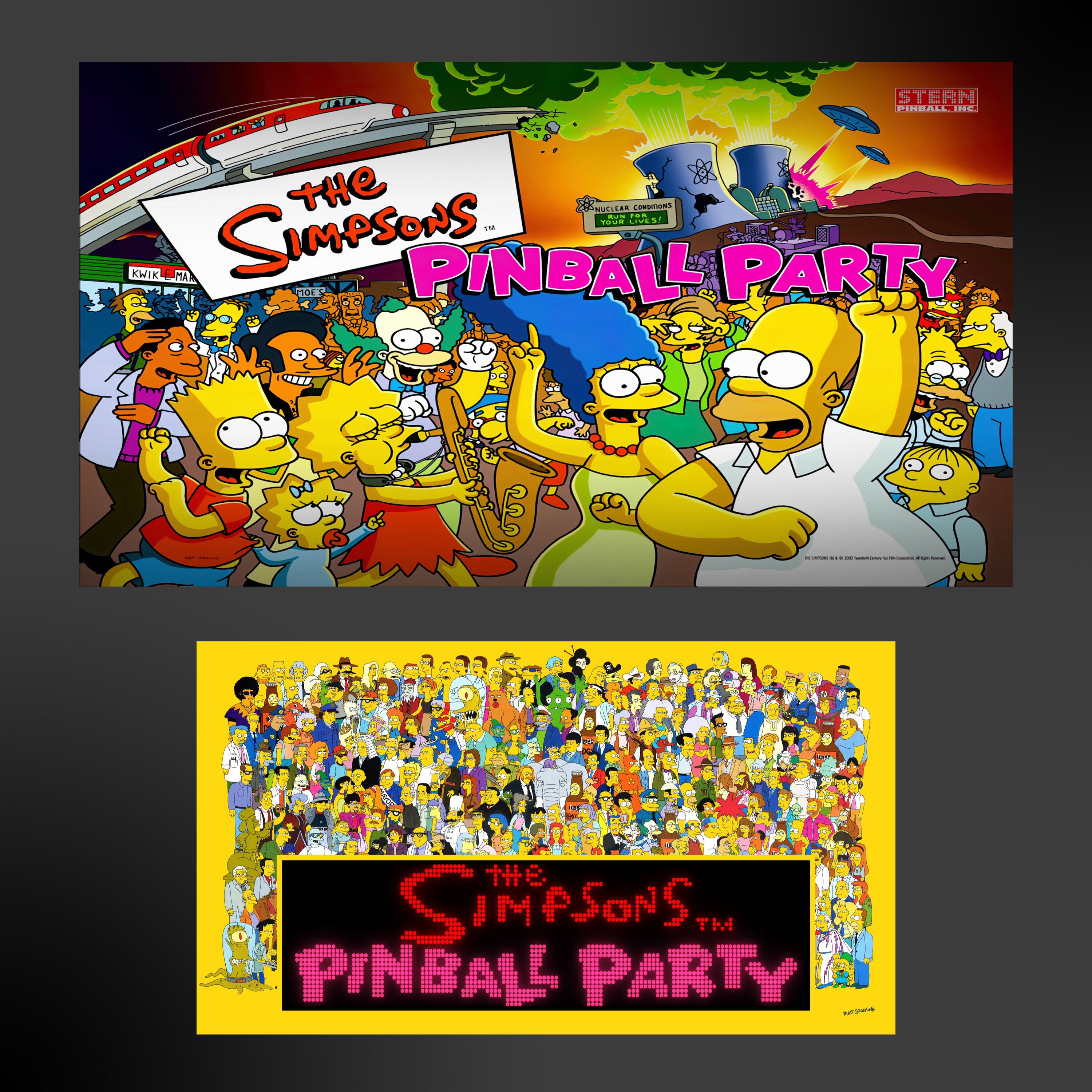 The Simpson's Pinball Party (Stern 2003) B2S Backglass +