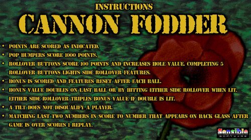 More information about "Cannon Fodder (Original 2018) - VPX Instructions"