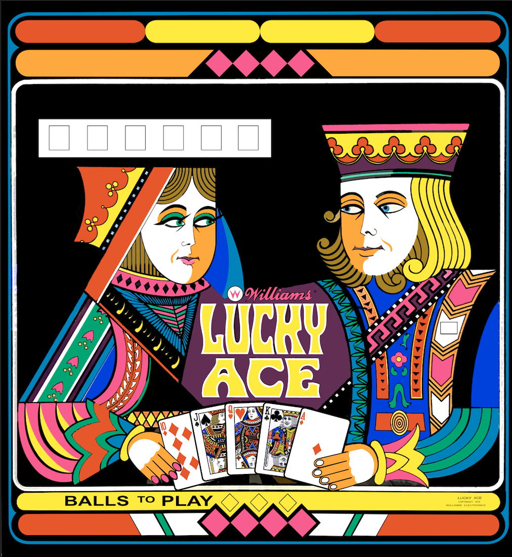 Lucky Ace (Williams, 1974) JB - Backglass Resources - Virtual
