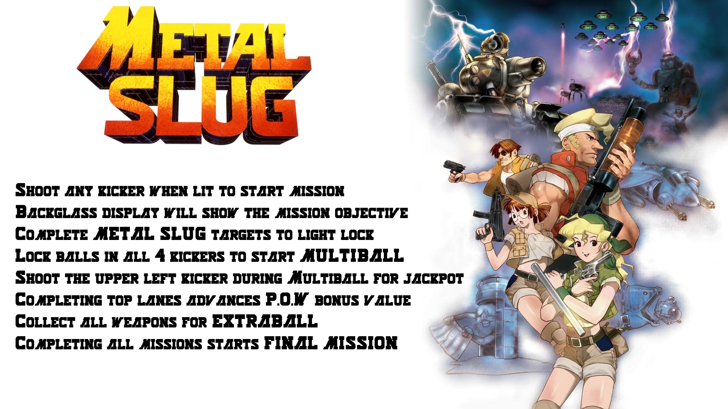 Metal Slug (Original 2009) - Future Pinball Instructions