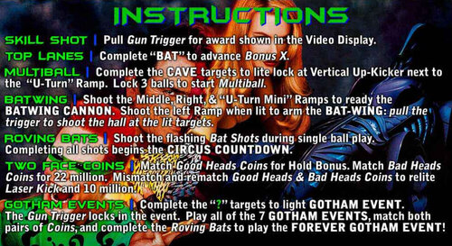 More information about "Batman Forever (Sega 1995) Instruction Card"