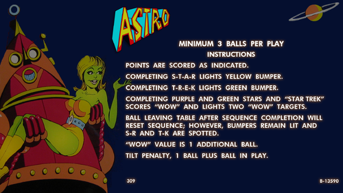 More information about "Astro (Gottlieb 1971)"