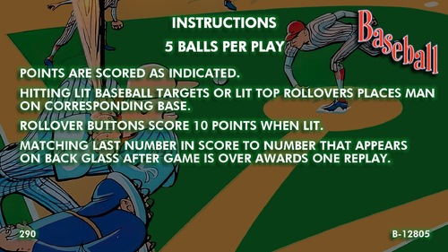 More information about "Baseball (Gottlieb 1970)"