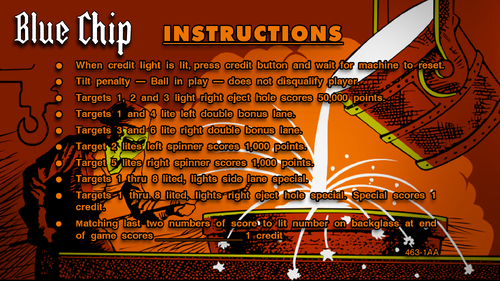More information about "Blue Chip (Williams 1976) Instruction Cards"