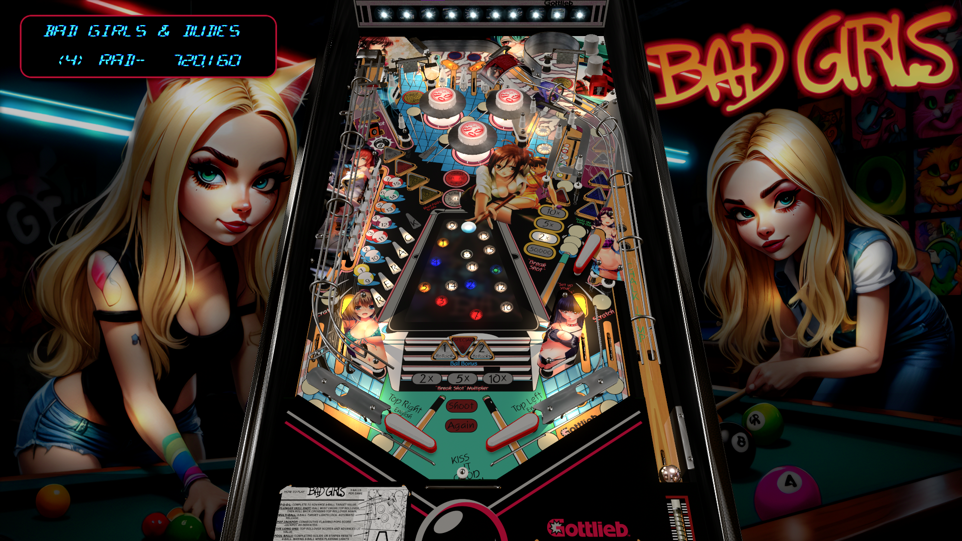 Bad Girls (Gottlieb 1988) Alternate DT/FS/VR