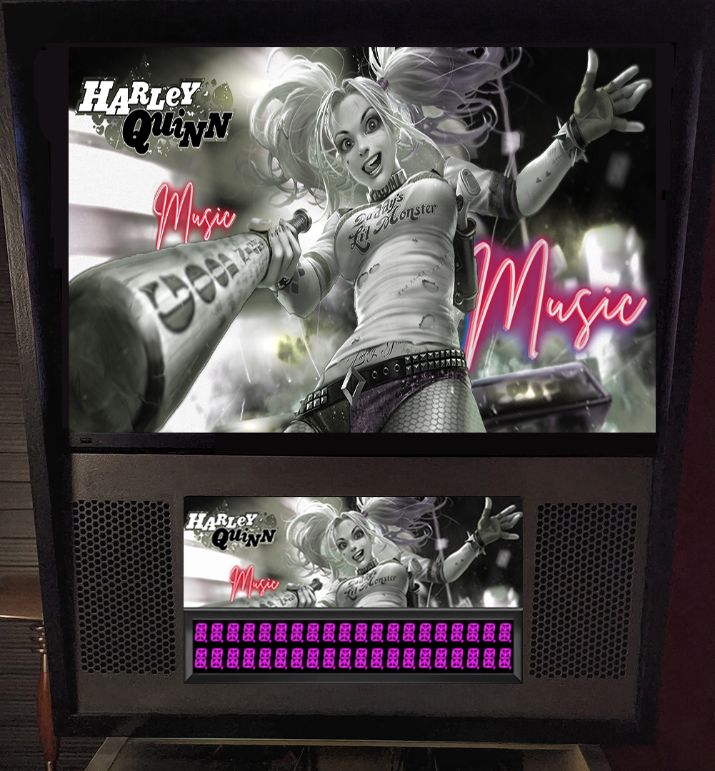 Harley Quinn black and white Mod Music