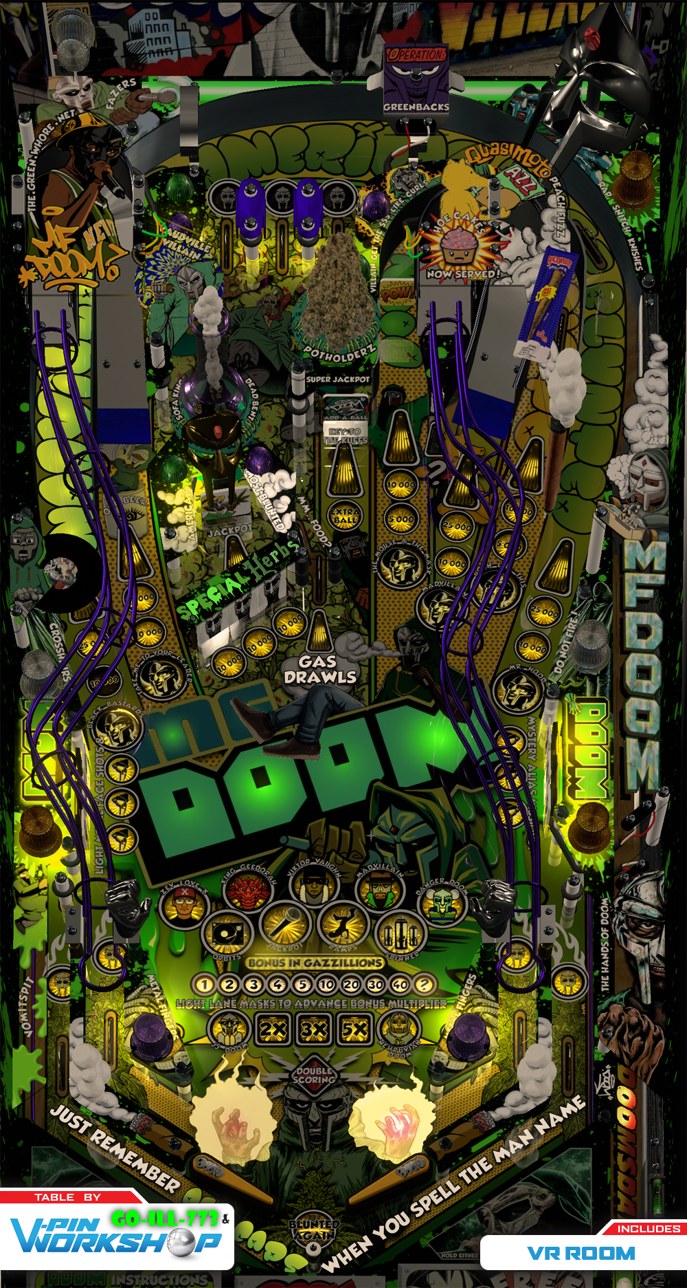 MF DOOM (GOILL773 2024) - VPX - Pinball Tables - Virtual Pinball Universe