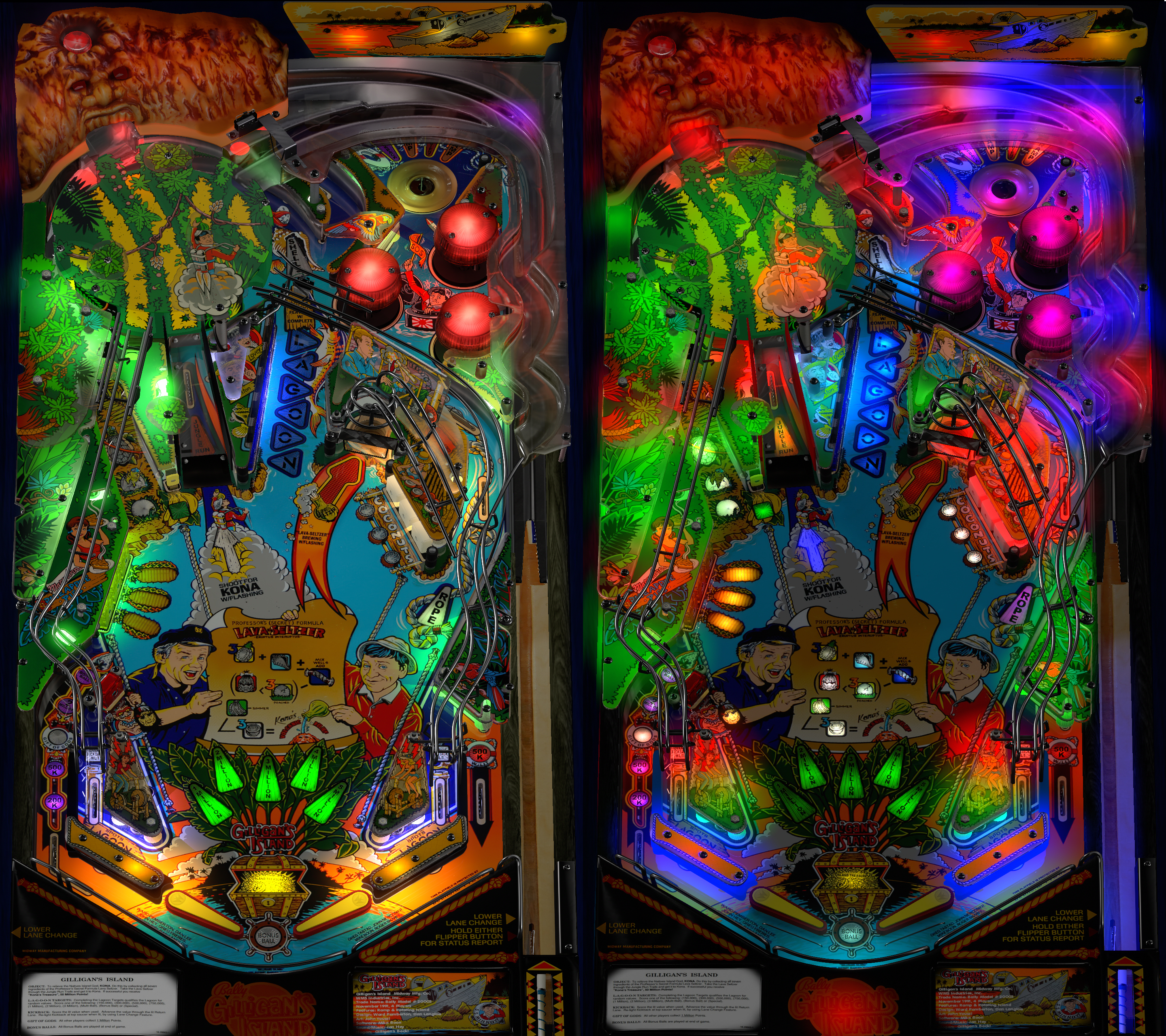 Gilligan's Island (Bally 1991) Ejse83 LED Mod (Bigus(MOD-Table)1.2