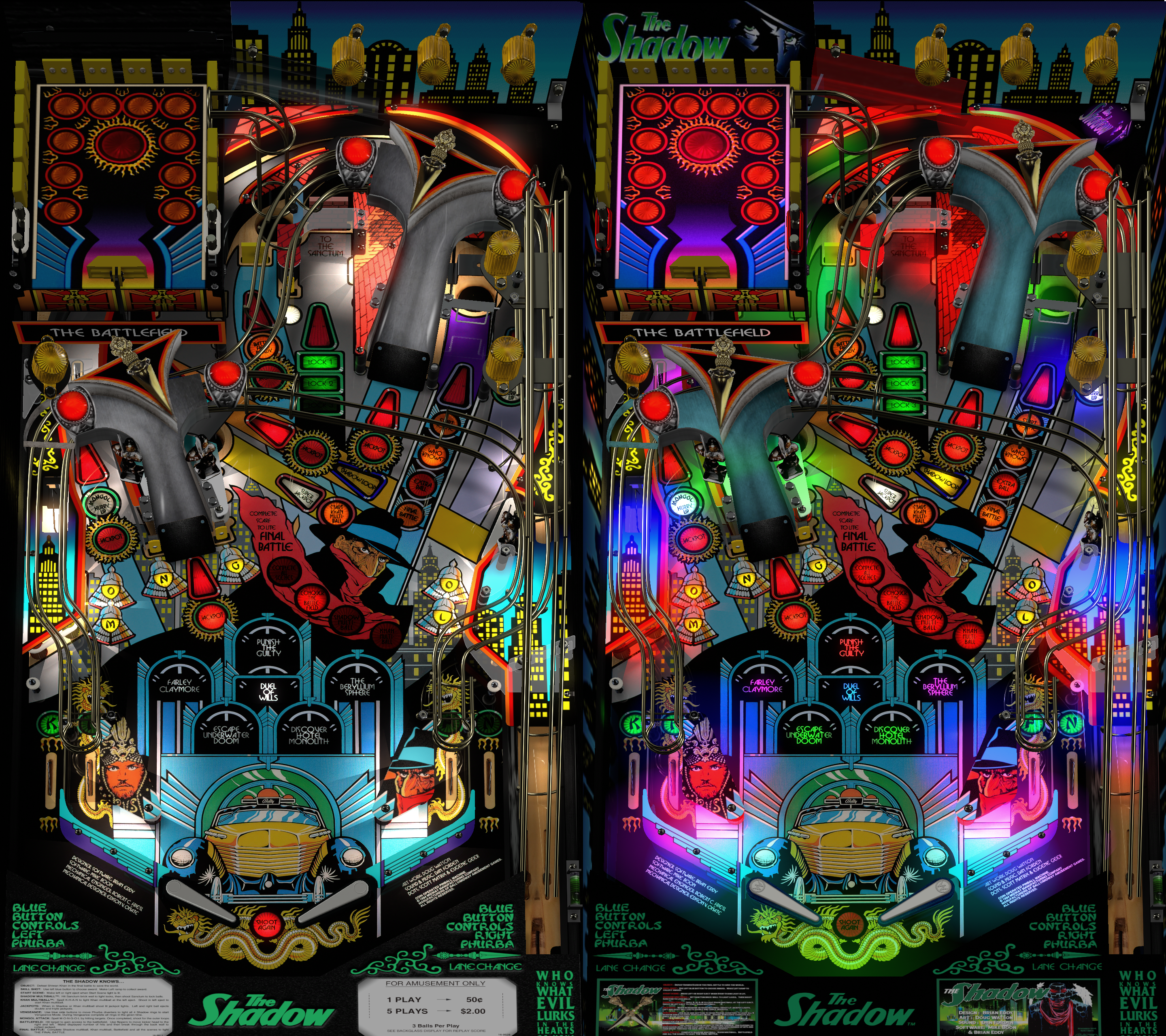 The Shadow (Bally 1994) Ejse83 LED Mod (Bigus(MOD-Table)1.0)