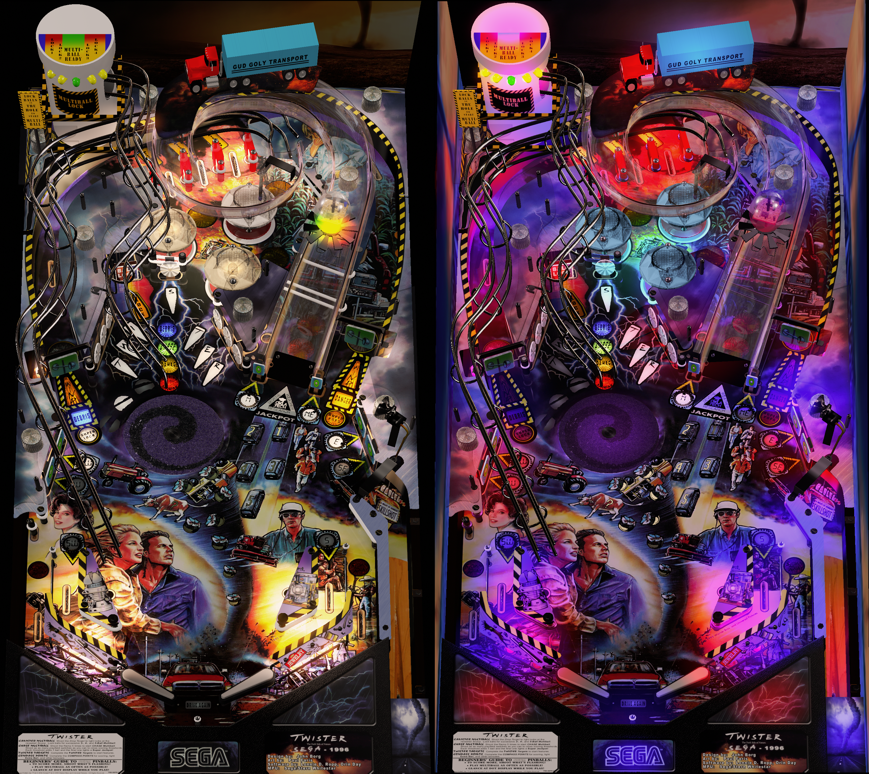 Twister (Sega 1996) v2.0 w VR Room Ejse83 LED Mod UnclePaulies table
