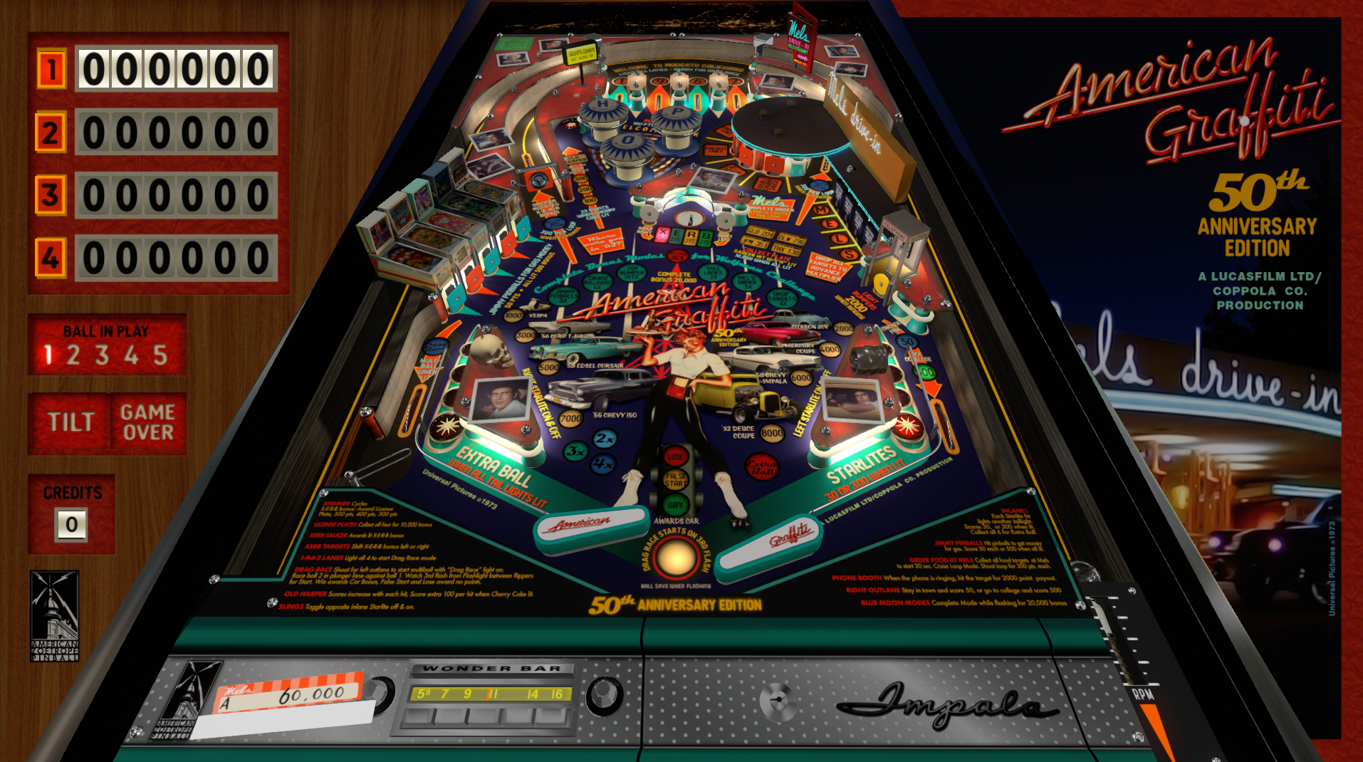 American Graffiti (Original 2024) - VPX - Pinball Tables