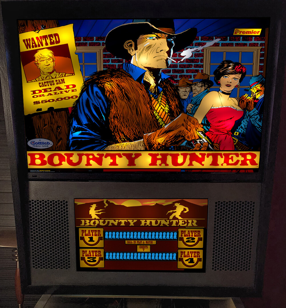 Bounty Hunter (Gottlieb 1985) b2s with full dmd - B2S Backglass