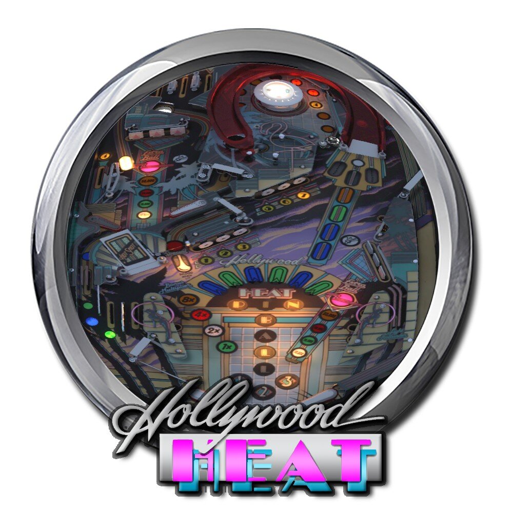 Hollywood Heat ピンボール ビンテージアート HollywoodHeatb-Davadruixswheel