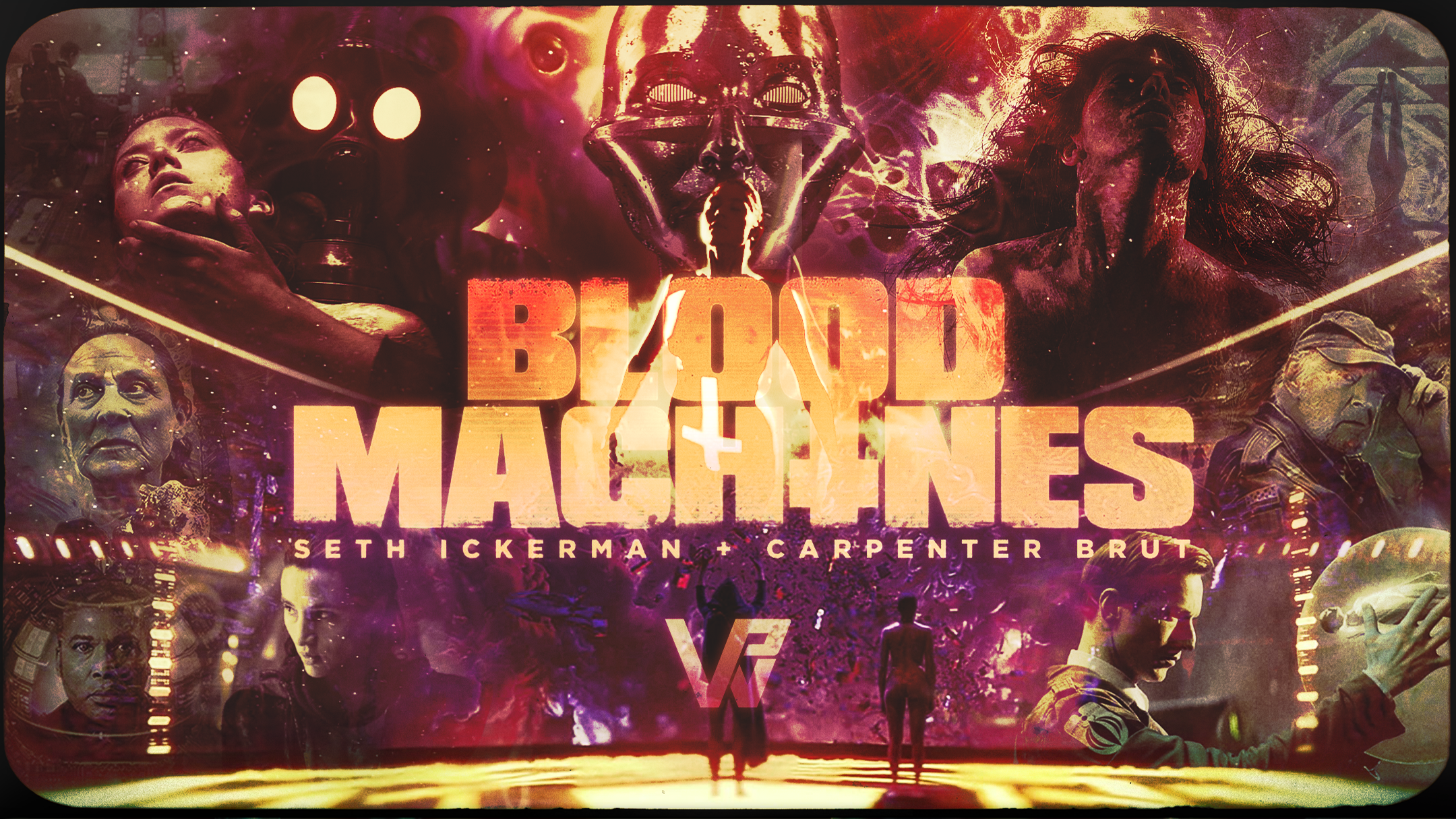 Blood Machines Alternate Backglass for 2-screen 1x1 and 3-screen