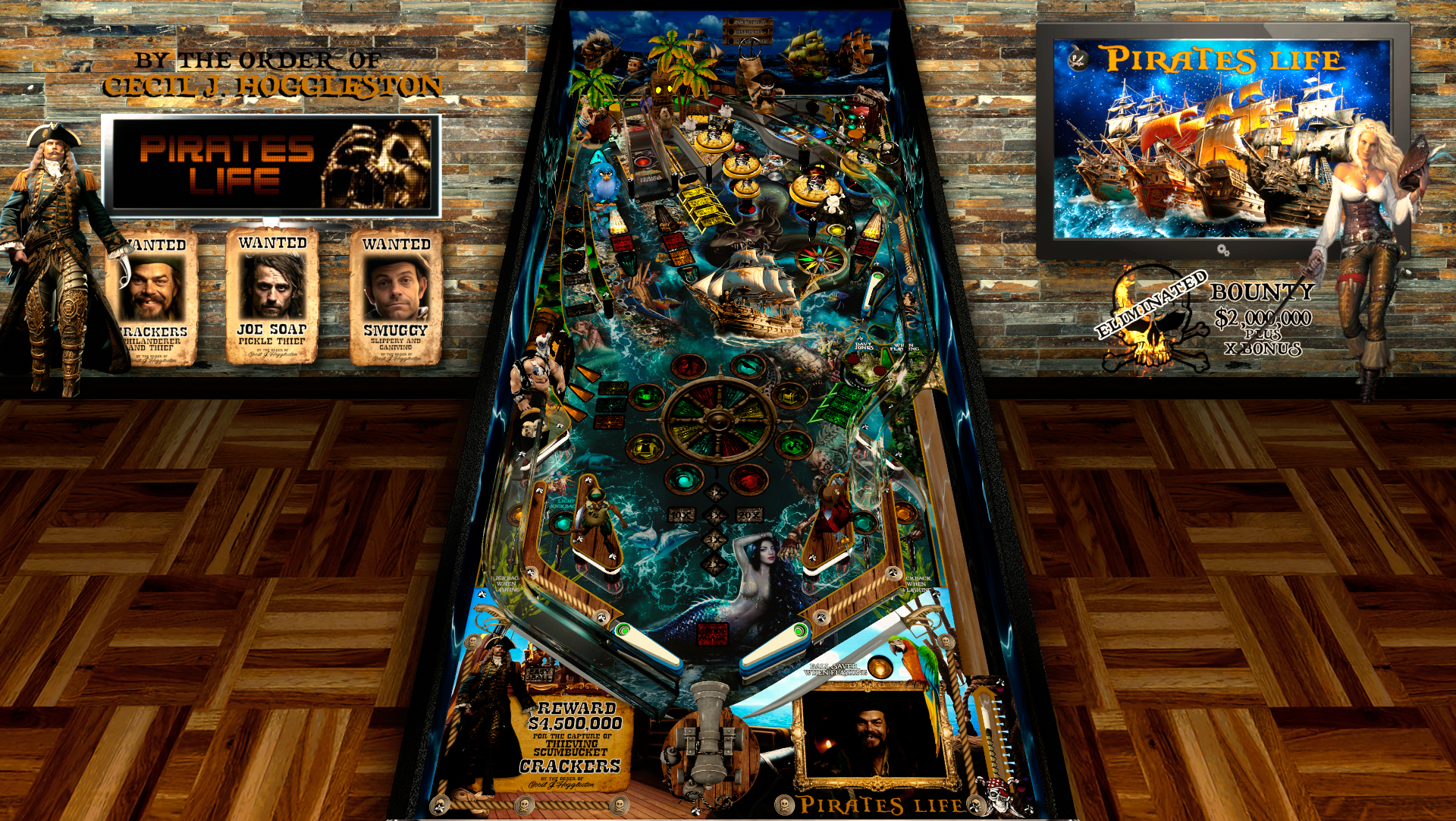 Pirates Life 2.1b -Under a Black Flag-The Revenge of Cecil Hoggleston- Hybrid Table with Mega VR