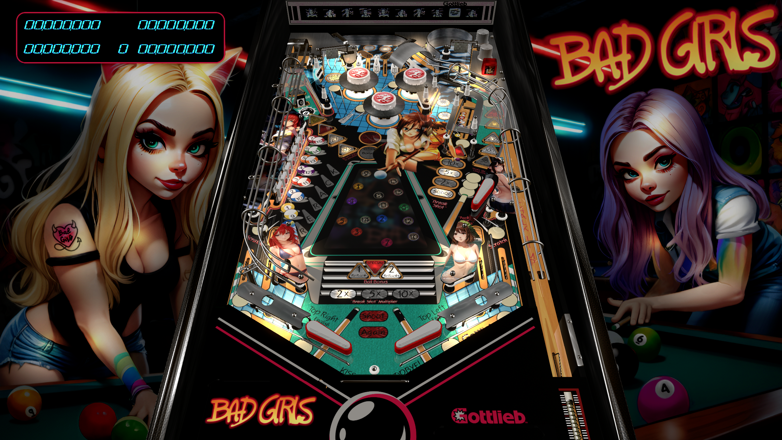 Bad Girls (Gottlieb 1988) ReSkin Table