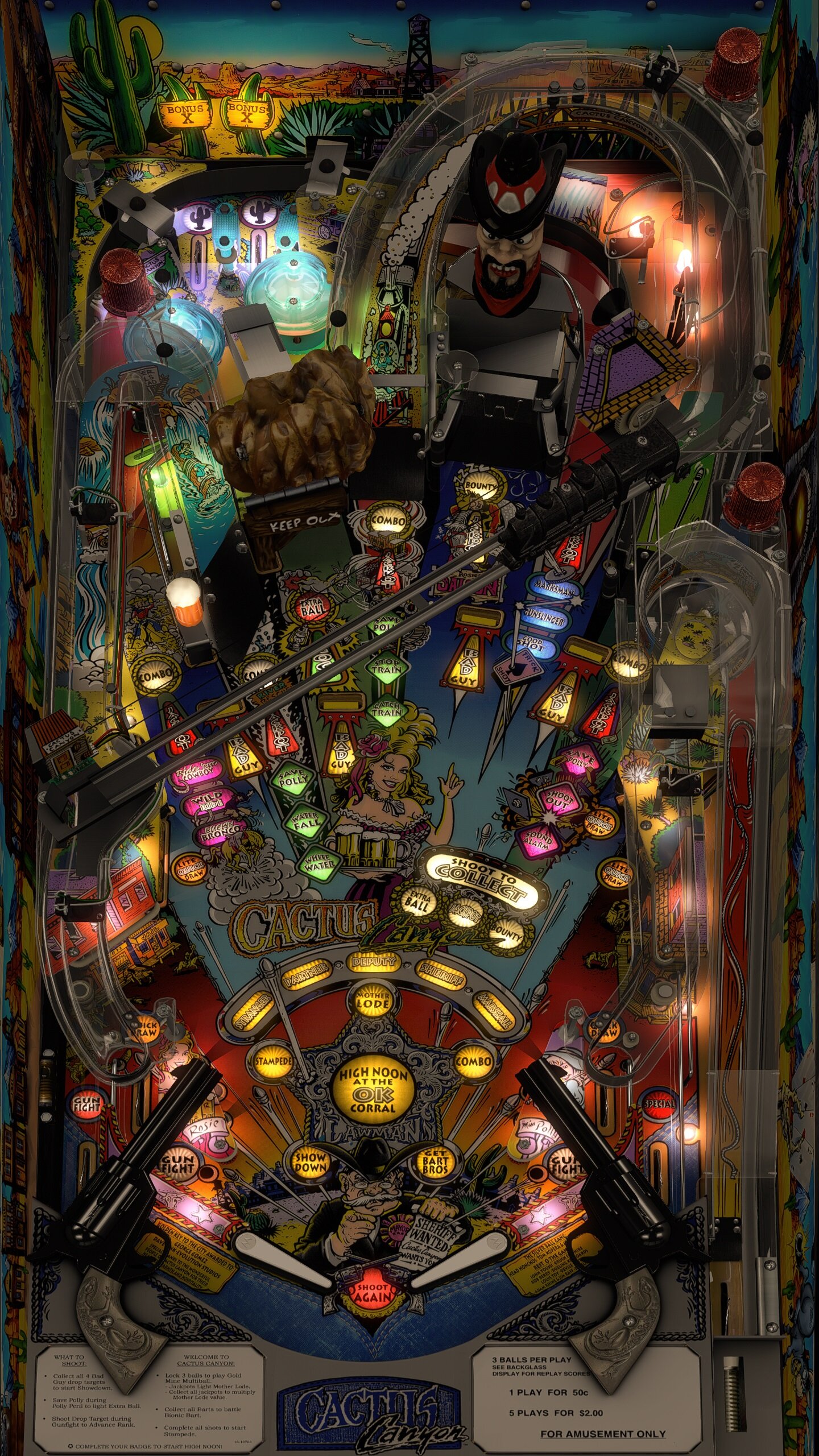 Cactus Canyon Cabinet Mod