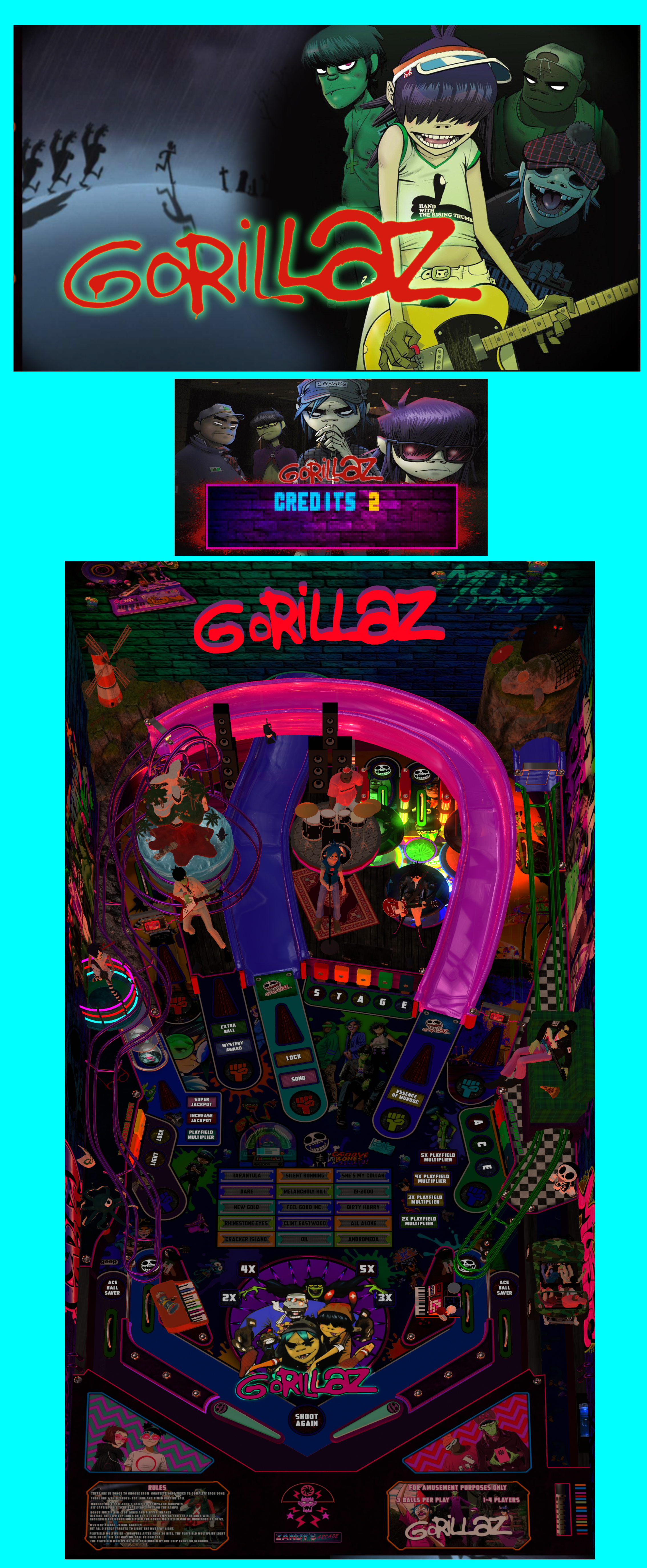 Gorillaz Remix Patch - VPURemix - VPX Table Patches