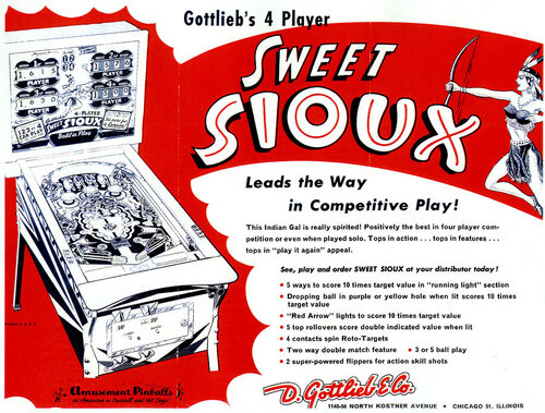 More information about "Sweet Sioux (Gottlieb 1959) Flyer"
