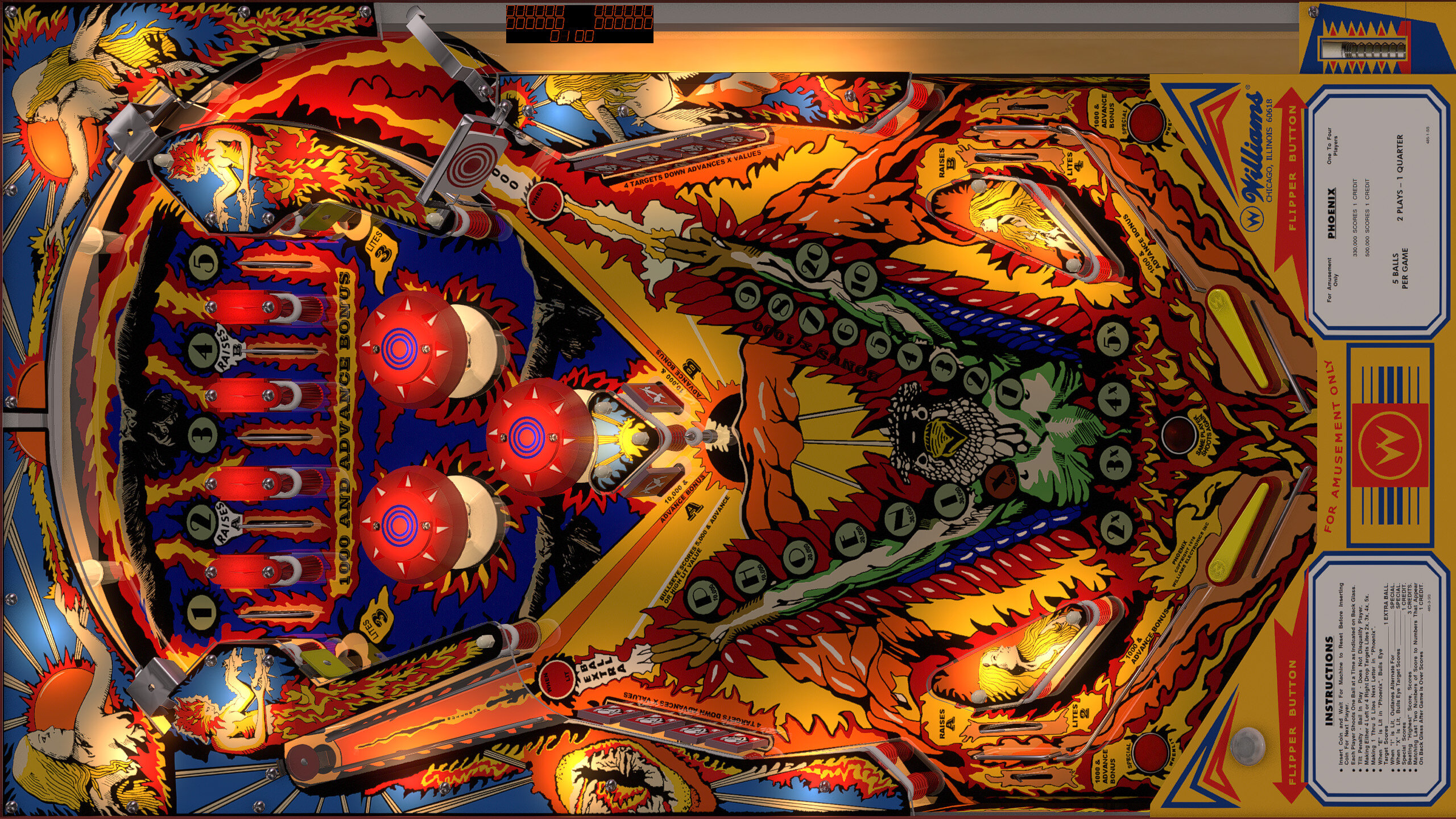 Phoenix (Williams 1978) JP v55 DT-FS-VR-MR Ext2k Conversion - VPX