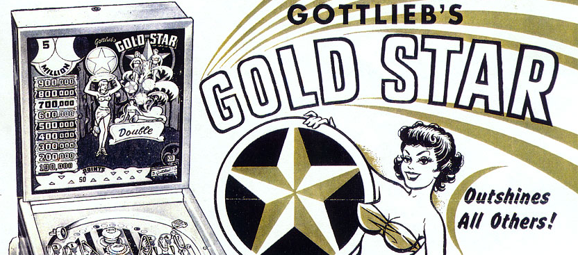 Gold Star (Gottlieb 1954) - VPX - Full Single Screen Tables