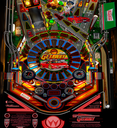 More information about "The Getaway - High Speed II (Williams 1992) Apron /Donut shop mod"