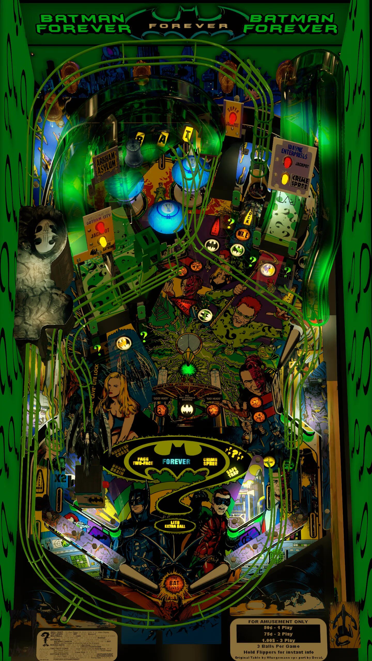 Batman Forever (Sega 1995) Cabinet Side Blade Mod