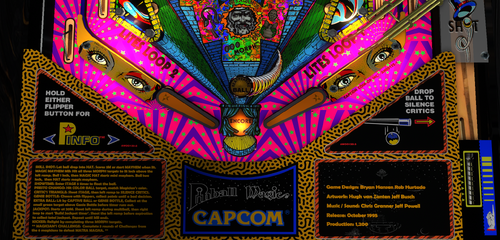More information about "Pinball Magic (Capcom 1995) Apron /instructions Mod"