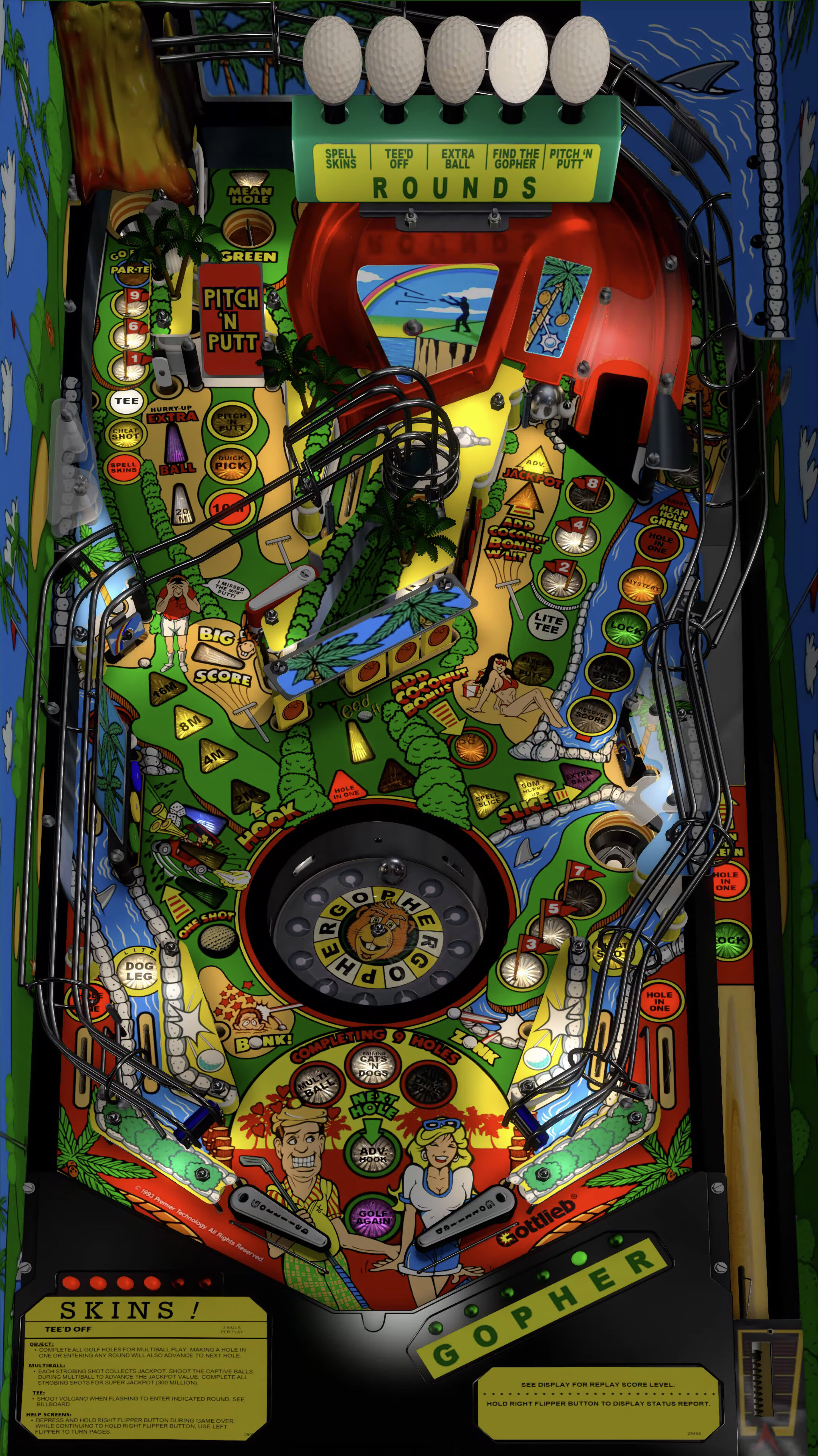 Tee'd Off (Gottlieb 1993) Sideblade Mod