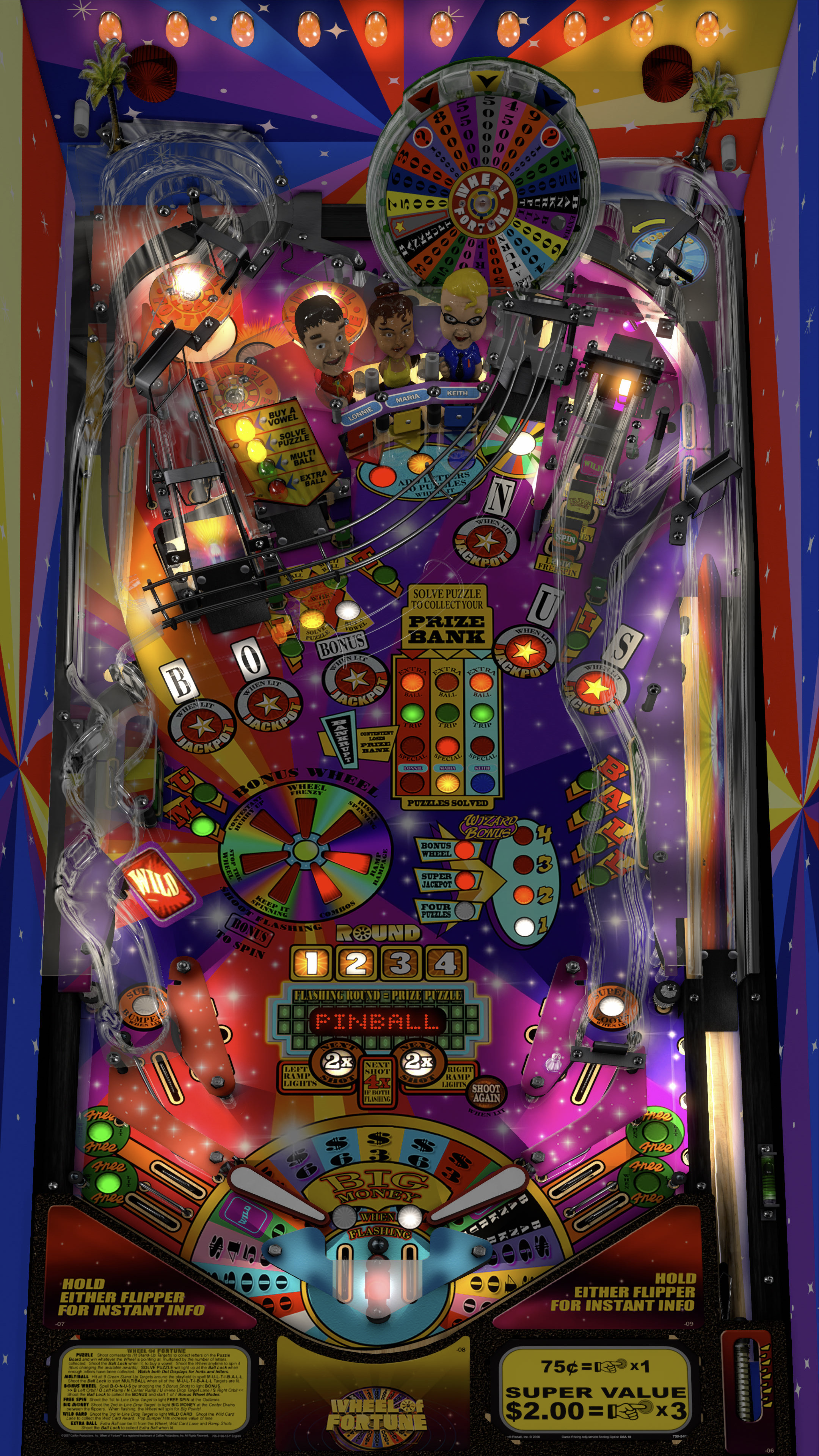 Wheel of Fortune (Stern 2007) Sideblade Mod - VPURemix - VPX Table