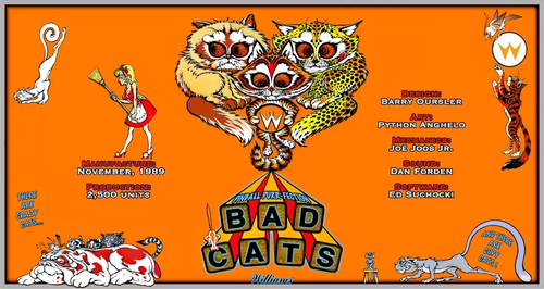 More information about "Bad Cats (Williams 1989) Instructions/Credits matching"
