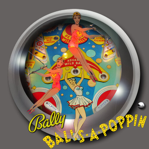 More information about "Balls-a-Poppin Bally 1956 Diagonal Wheel"