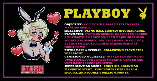More information about "Playboy (Stern 2002) Instructions and Credits cards"