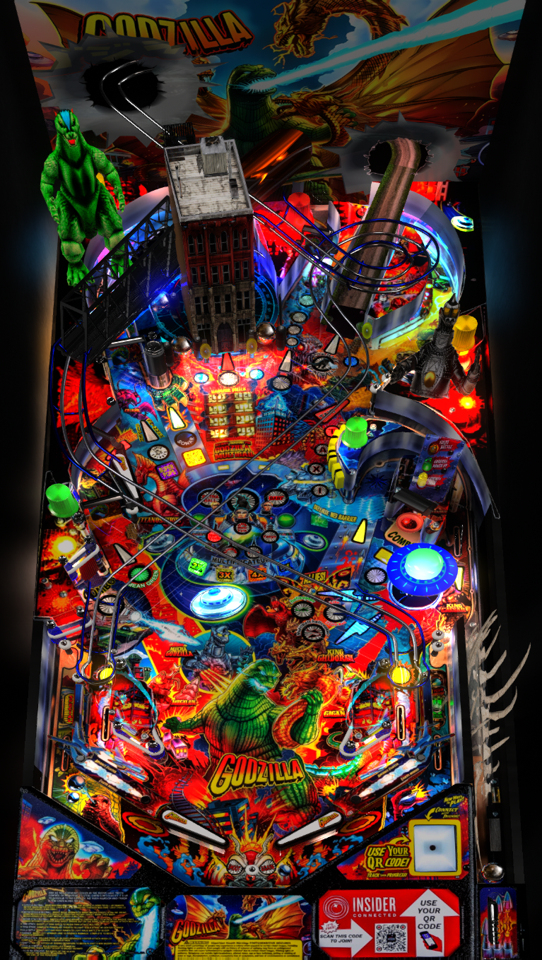 Godzilla LE Flashers reflections cabinet mod.