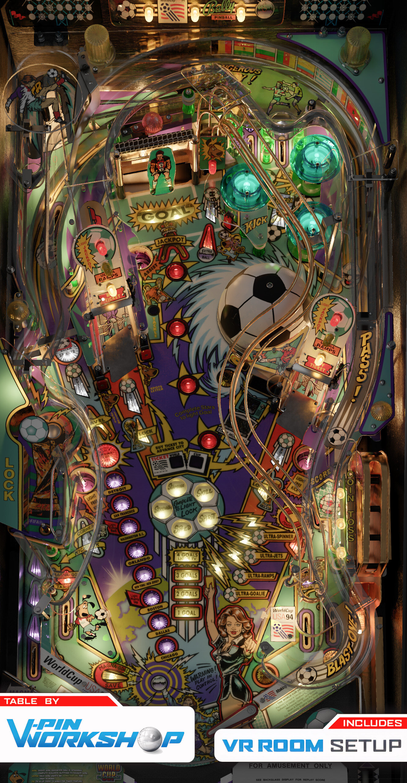 World Cup Soccer '94 - VPX - Pinball Tables - Virtual Pinball Universe