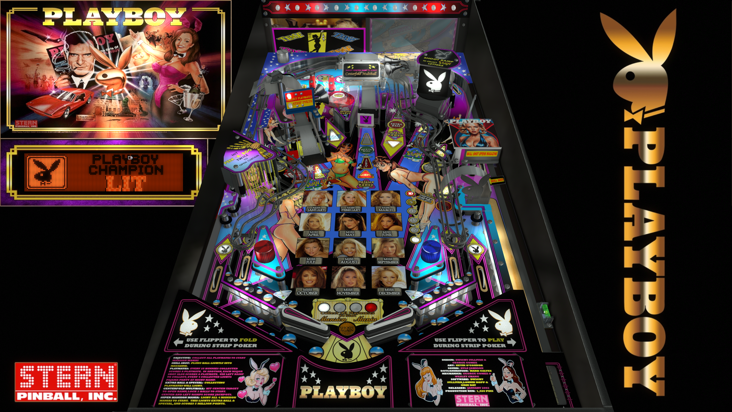 Playboy (Stern 2002) nFozzy-Fleep-VR-Visual TABLE MOD