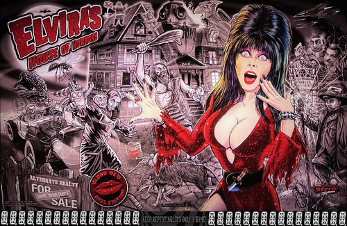 More information about "Elvira Mash-up Blood Red Kiss Edition score on backglass"