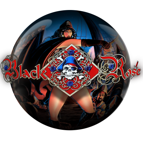More information about "Black Rose (Bally 1992) Animated Glass Orb"