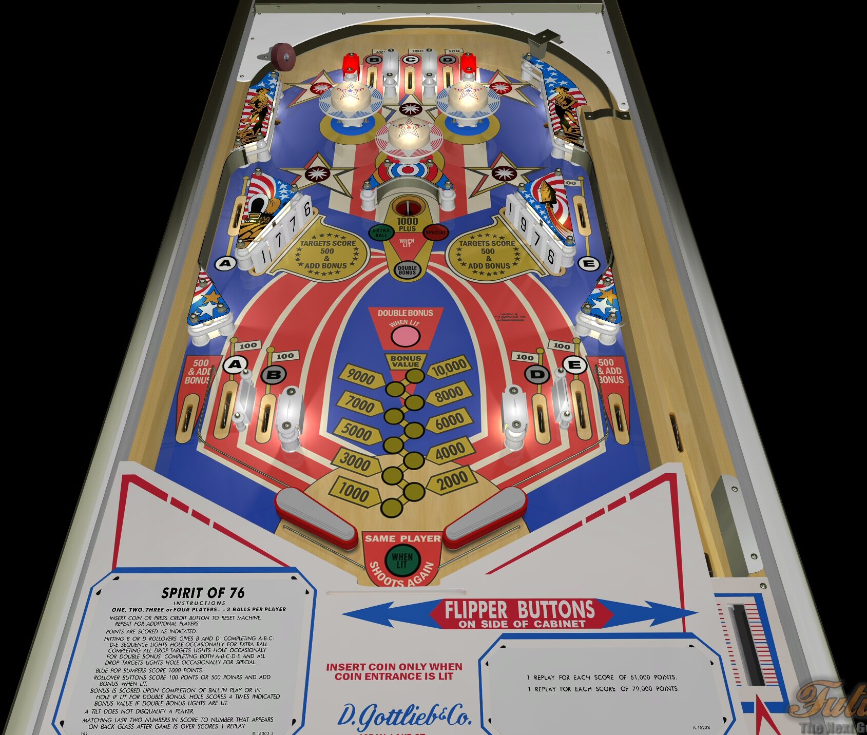Spirit of  76 (Gottlieb-1975) (FizX3.3)