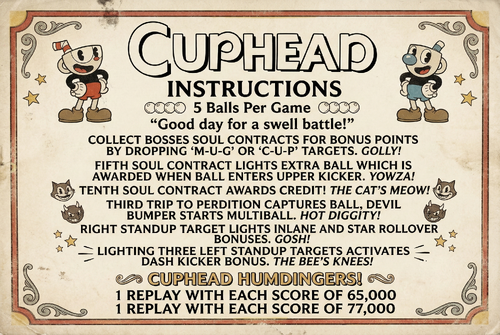 More information about "Cuphead Pro, Perdition Edition (D.Goblett & Co. 2020) Instruction Card"
