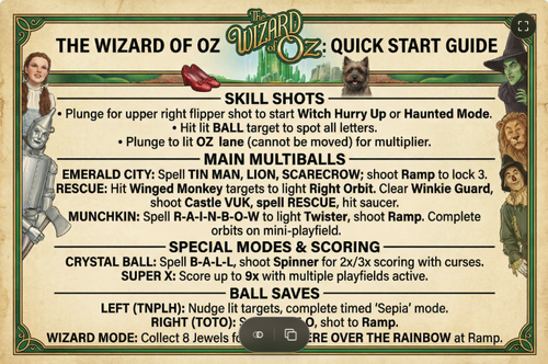 More information about "WoZ (Original 2019) - Wizard of Oz Instruction Card"