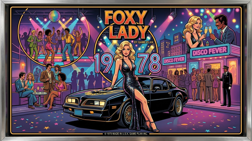 LP Eve Hey! Foxy Lady MI3107PROMO POLYDOR プロモ /00260 Foxy Lady (Game Plan 1978) STATIC BACKGLASS FOR POPPER - Screen